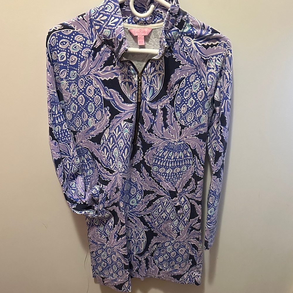 Lilly Pulitzer Women's slipper popover dress pineapple print